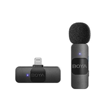 Boya Ultra Compact 2.4ghz Wireless Microphone System Compatible With IOS Devices (BY-V1)