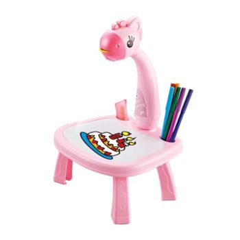 Smart Giraffe Style Projector Painting Desk - Pink | NSIEC-6588