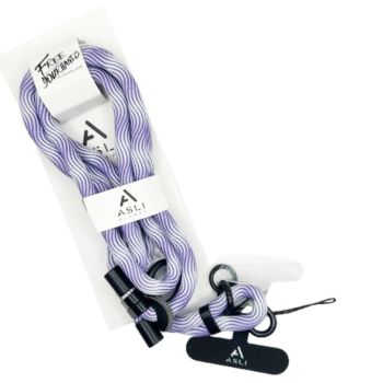 Asli Phone Adjustable Lanyard 160cm Purple White | 236141