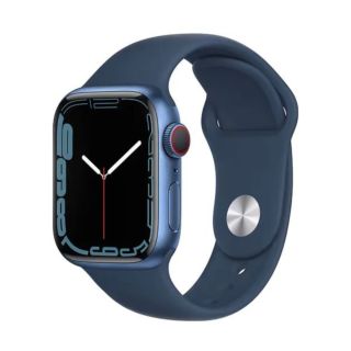 Apple Watch Series 7 41mm GPS + Cellular - Blue Aluminum Case With Abyss Blue Sport Band (MKHU3)