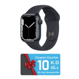 Apple Watch Series 7 41mm GPS - Midnight Aluminum Case With Midnight Sport Band (MKMX3) With 10KD Voucher