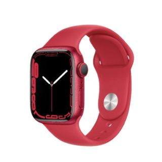 Apple Watch Series 7 45mm GPS+Cellular - Red Aluminum Case With Cover Sport Band (MKJU3)