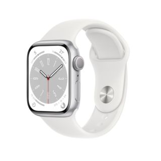 Apple Watch Series 8 41mm GPS - Silver Aluminum Case with White Sport Band (MP6K3)
