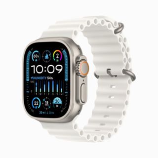 Apple Watch Ultra 2 GPS + Cellular, 49mm Titanium Case with White Ocean Band | MREJ3AE/A