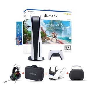 Sony PlayStation 5 PS5 Console Disk Version With Horizon Forbidden West Game + Bundle Pack - (CFI-1116AG-205.9)