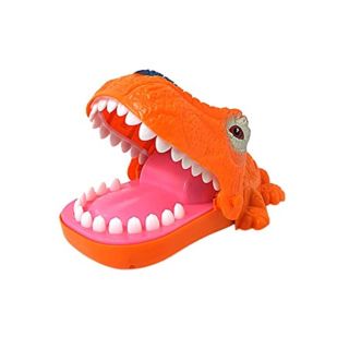Creative Hungry Animal Dentist Game Classic Bite Hand Party Game for Family (Orange)
