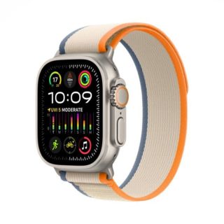 Apple Watch Ultra 2 Gps + Cellular, 49mm Titanium Case With Orange/beige Trail Loop - M/l | MRF23