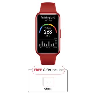 Huawei Band 7 Fitness Tracker Sports Exercise For Men Women - Red (With Free Gift)