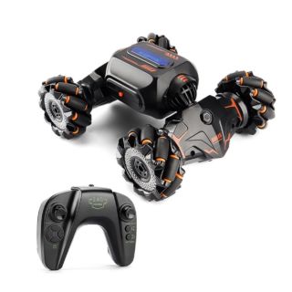 RC Stunt Car 360° Rotation Remote Control Gesture Sensor Toy Cars Double Sided Rotating Off-Road Vehicle with LED Lights - Orange (JC02 BO)