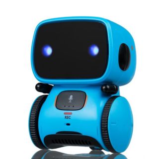 Kids Toy Robot Mini Voice Control AT Intelligent Interactive Device - Blue