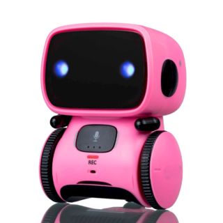 Kids Toy Robot Mini Voice Control AT Intelligent Interactive Device - Pink
