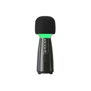 Wireless Bluetooth-compatible Microphone Karaoke Machine Professional Handheld Mic Speaker - Black (L868 B)