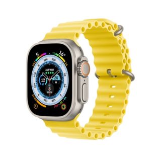 Apple Watch Ultra 49MM GPS + Cellular - Titanium Case with Yellow Ocean Band - (MNHG3)