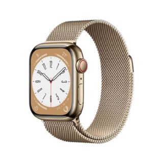 Apple Watch Series 8 41MM Stainless Steel GPS + Cellular Gold Stainless Steel Case With Gold Milanese Loop (MNJG3)