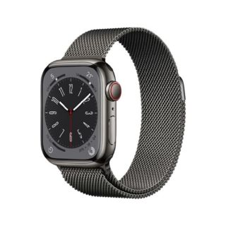 Apple Watch Series 8 41MM Stainless Steel GPS + Cellular Graphite Stainless Steel Case With Graphite Milanese (MNJN3)