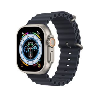 Apple Watch Ultra 49MM GPS + Cellular - Titanium Case with Midnight Ocean Band (MQF63)