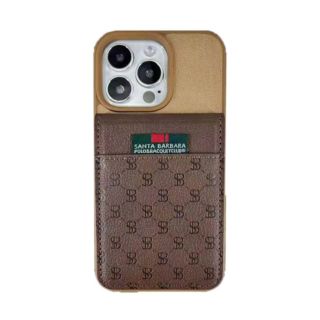 iPhone 13 Pro Santa Barbara Leather Case with Wallets - Brown (SB-IP13SPHLD-6.1BRW)