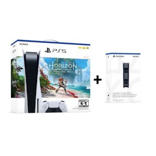 Sony PlayStation 5 PS5 Console Disk Version With Horizon Forbidden West Game + Sony Charging Station