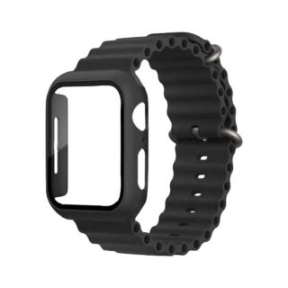 Ocean Band with Protective Case for Apple Watch Ultra 45MM - Black (WF-45 B)