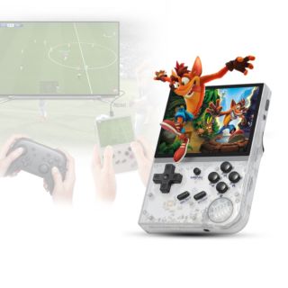 ANBERNIC RG35XX Handheld Game Console , Dual System Linux+GarlicOS 3.5 Inch IPS Screen Built-in 64G TF Card 6831 Classic Games Support HDMI TV Output 