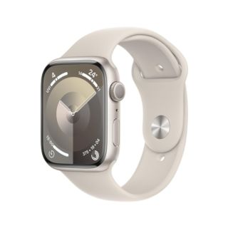 Apple Watch Series 9 45mm GPS + Cellular - Starlight Aluminium Case with Starlight Sport Band - S/M | MRM83QA/A