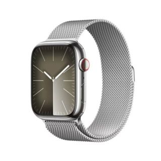 Apple Watch Series 9 45mm GPS + Cellular - Silver Stainless Steel Case with Silver Milanese Loop | MRMQ3QA/A