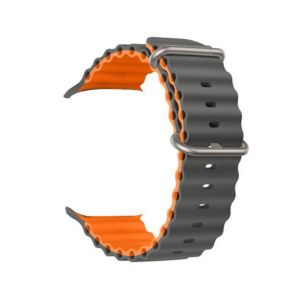 Apple Watch Band Ocean 49mm Gray Orange