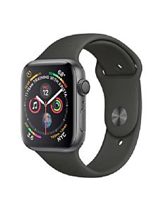 Apple Watch Series 4 - 44MM GPS Space Gray Aluminum Case with Black Sport Band (MU6D2)