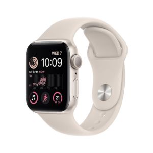 Apple Watch SE 2022 40mm GPS - Starlight Aluminum Case with Starlight Sport Band (MNT33)