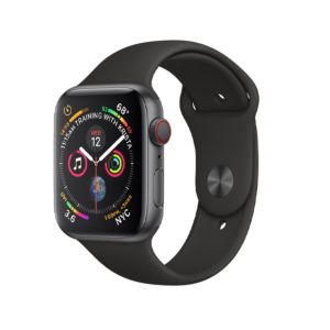 Apple Watch Series 4 - 44MM Cellular Space Gray Aluminum Case with Black Sport Band (MTVU2)