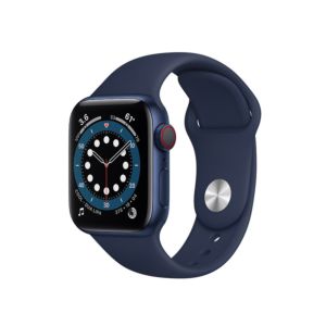Apple Watch Series 6 GPS+Cellular 40mm Blue Aluminium Case with Deep Navy Sport Band (M06Q3)