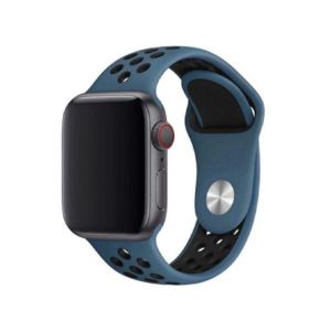 Coteetcl 40/41MM For Apple Watch Silicone Sport Nike - Heart Blue + Black (WH5216-BL-BK)