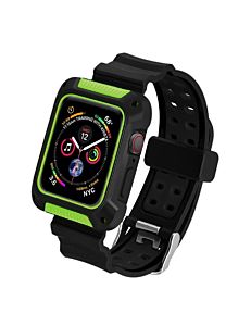Coteetcl 44/45MM For Apple Watch TPU and PC Material - Black With Green (WH5268-BG)