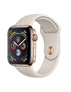 Apple Watch Series 4 - 44MM Cellular Gold Stainless Steel Case with Stone Sport Band (MTX42)