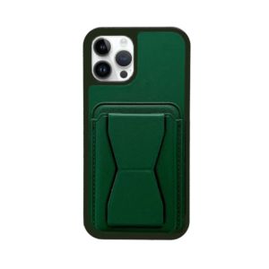 HDCL iPhone 14 Pro Case With Stand And Pocket Protection - Dark Green