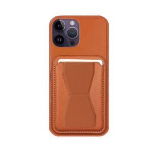 HDCL iPhone 14 Pro Case With Stand And Pocket Protection - Brown